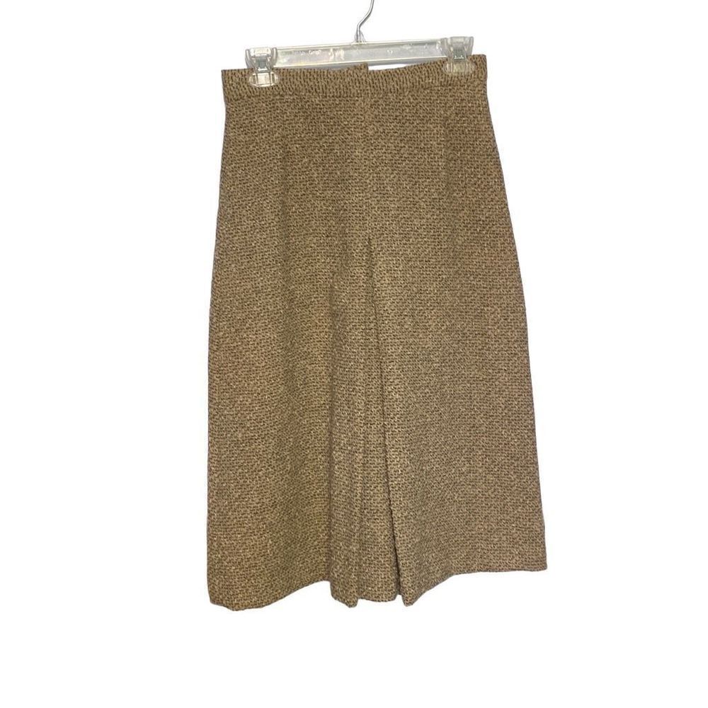 Evan Picone Vintage 70's 100% Wool A-Line Tweed Skirt with Front Pleat Size 10 T